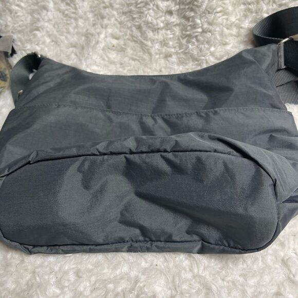 Baggallini gray Nylon shoulder bag with silver tone hardwares adjustable strap. - Picture 8 of 13
